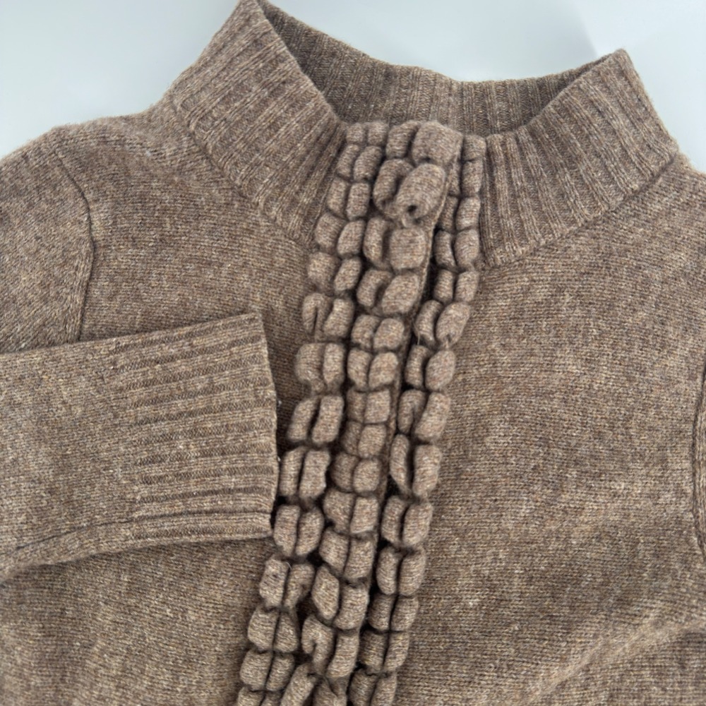Anthropologie Moth Cardigan Sweater Brown Small Wool
